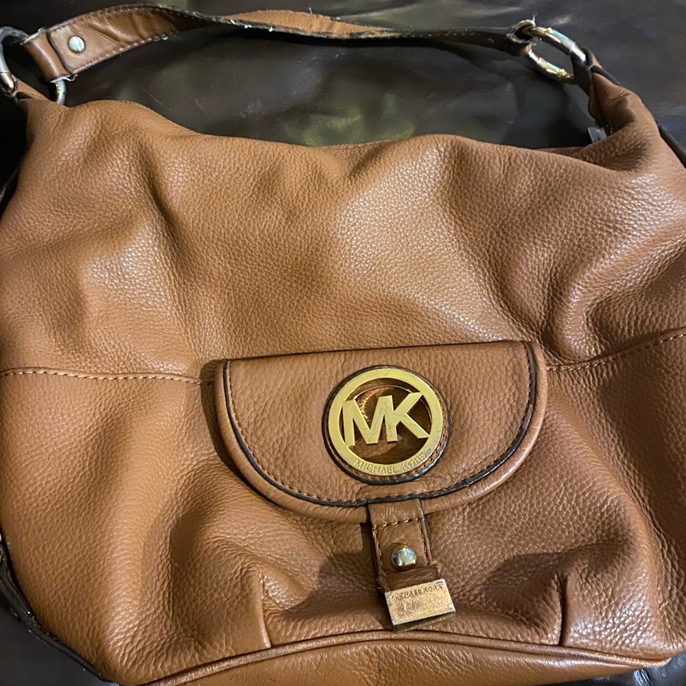 Michael Kors Brown Leather Shoulder Bag